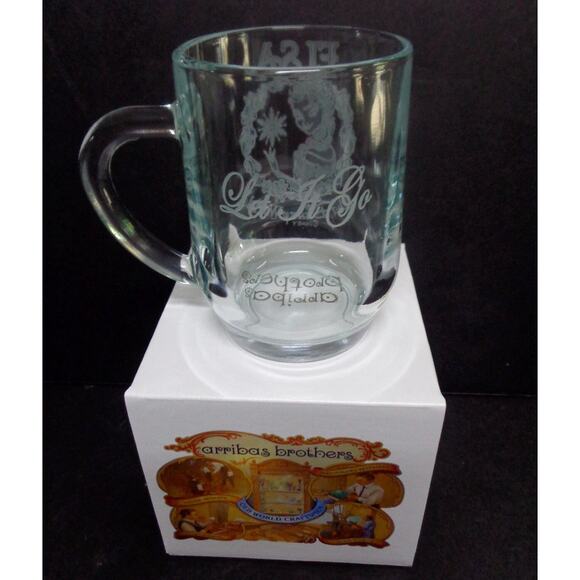 NEW Disney Frozen ELSA Etched DRINK GLASS MUG CUP 10oz Let It Go Arribas Bros. - Picture 2 of 6